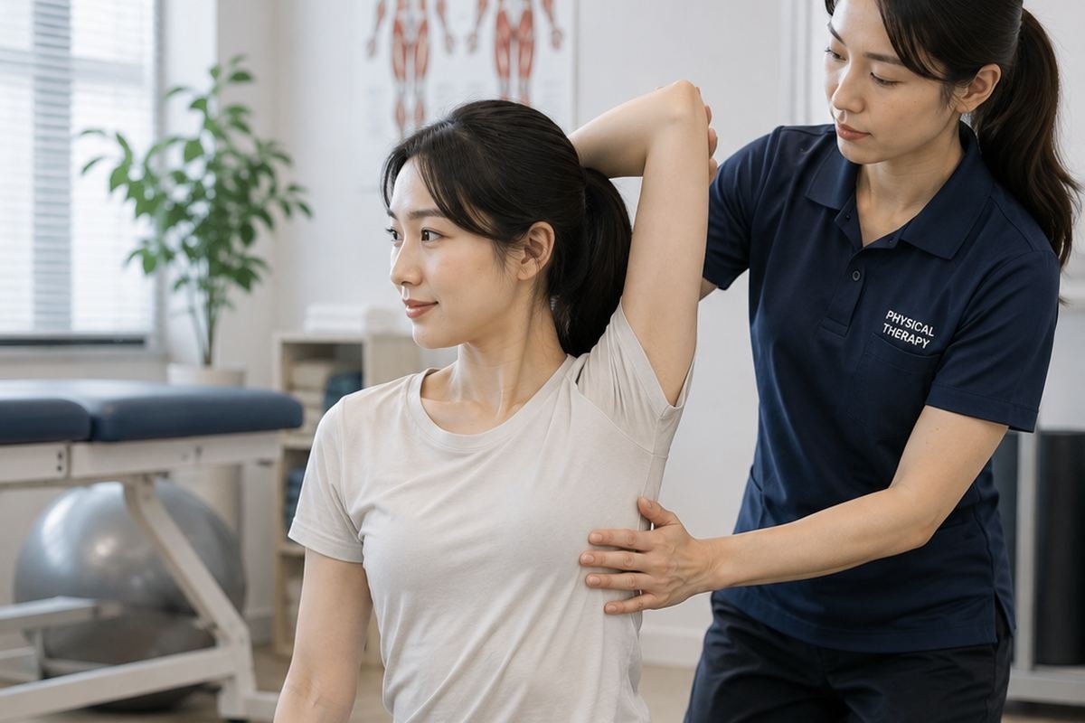 잠실 목통증·목디스크 — 목과 어깨 스트레칭 운동 지도